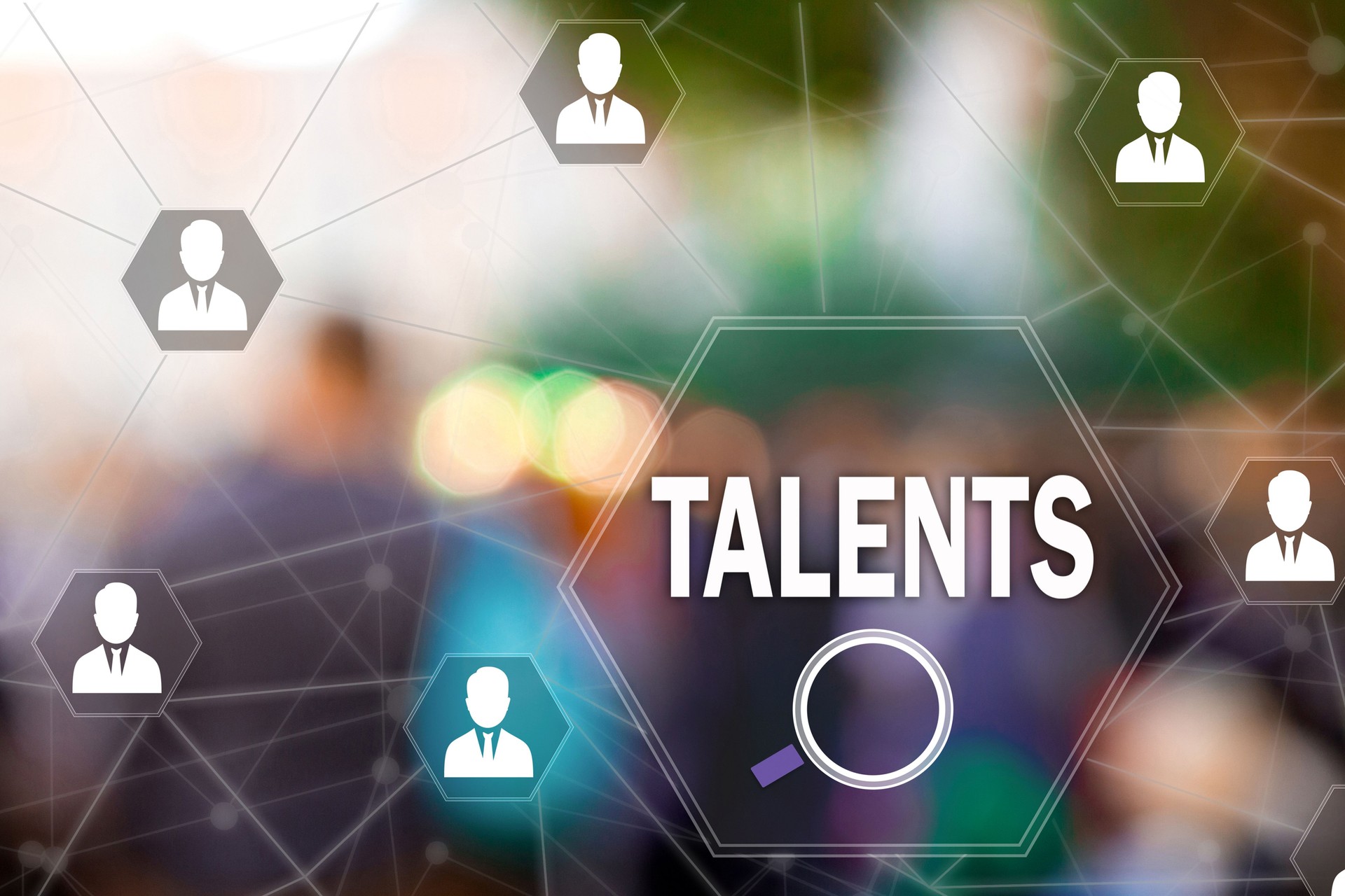 Search Talented employees. Human Resources on  blur background.Concept of search for talented employees, programmers